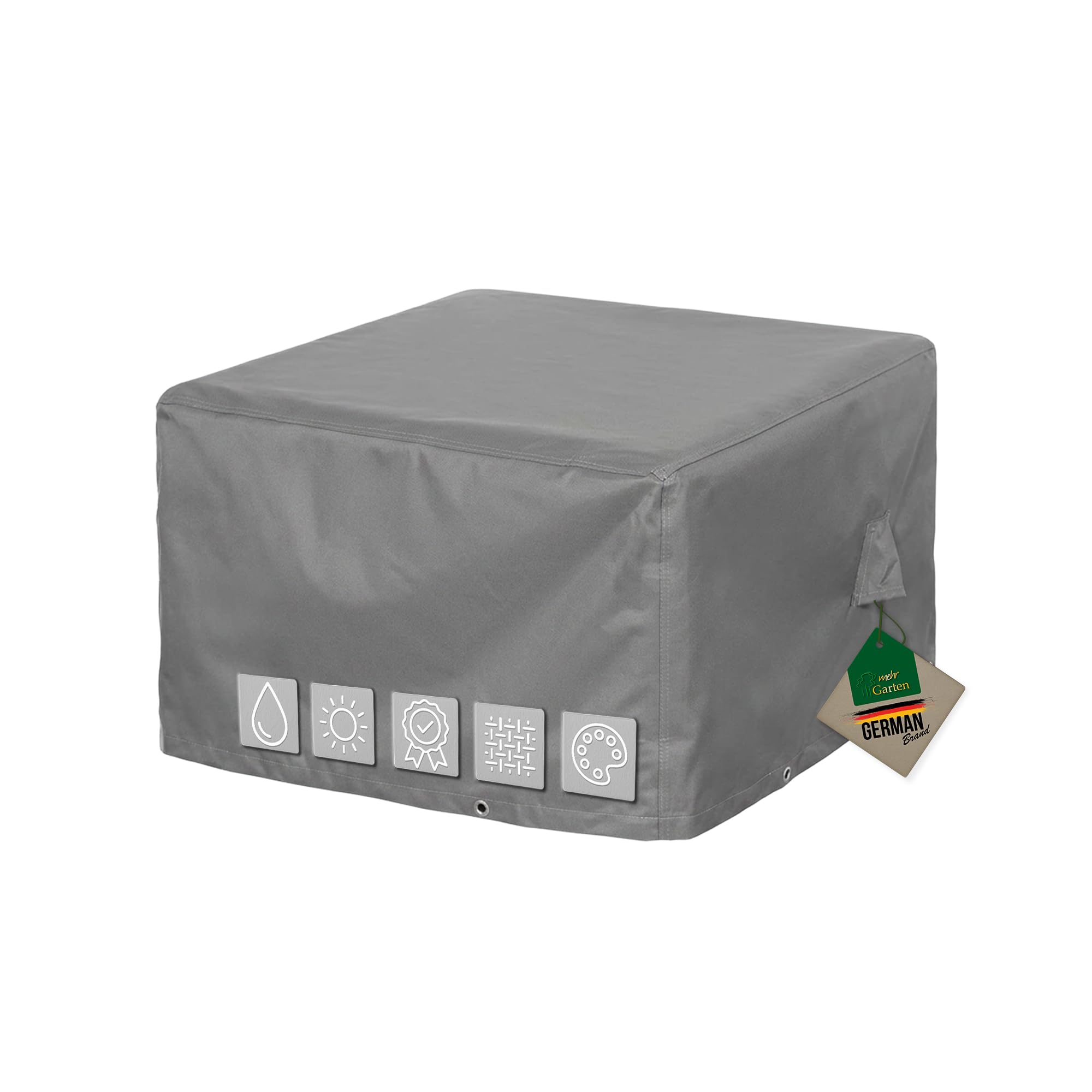 Abdeckung Loungehocker, 85x85x45 cm, grau, Oxford 600D Gewebe, Schutzhülle für Gartenmöbel, wasserdicht, UV-beständig und wetterfest