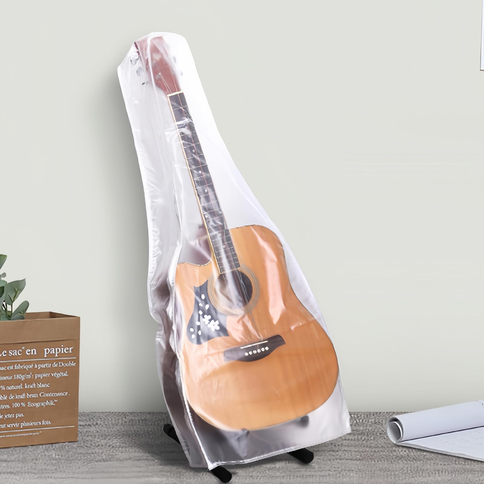 Musiin Guitar Cover Transparent Frosted Dust Cover for Acoustic Guitar - Elegant Protection for Your Musical Masterpiece - Image 2