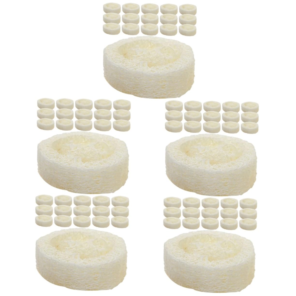 Healeved 100pezzi Spugne Da Bagno Luffa Naturale Scrub Esfoliante Per Corpo Di Spugne Per Doccia e Sapone Per Rinfrescare La