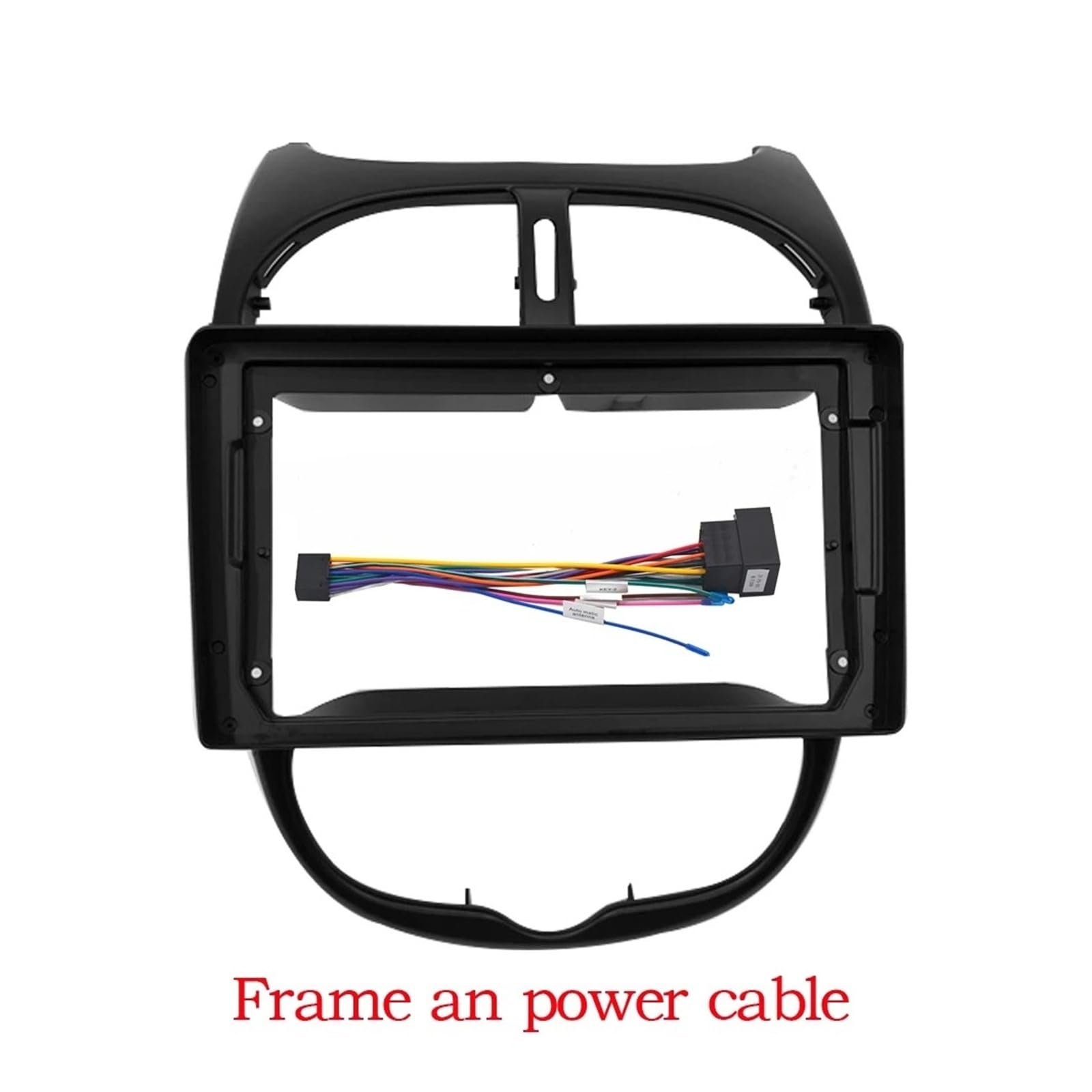 Radio Panel Set 9 Pulgadas 2Din Para Peugeot 206 2000-2007 2008 2009 2010 2 Din Android Marco Salpicadero Coche DVD Radio Panel Navegación Fascia Marco