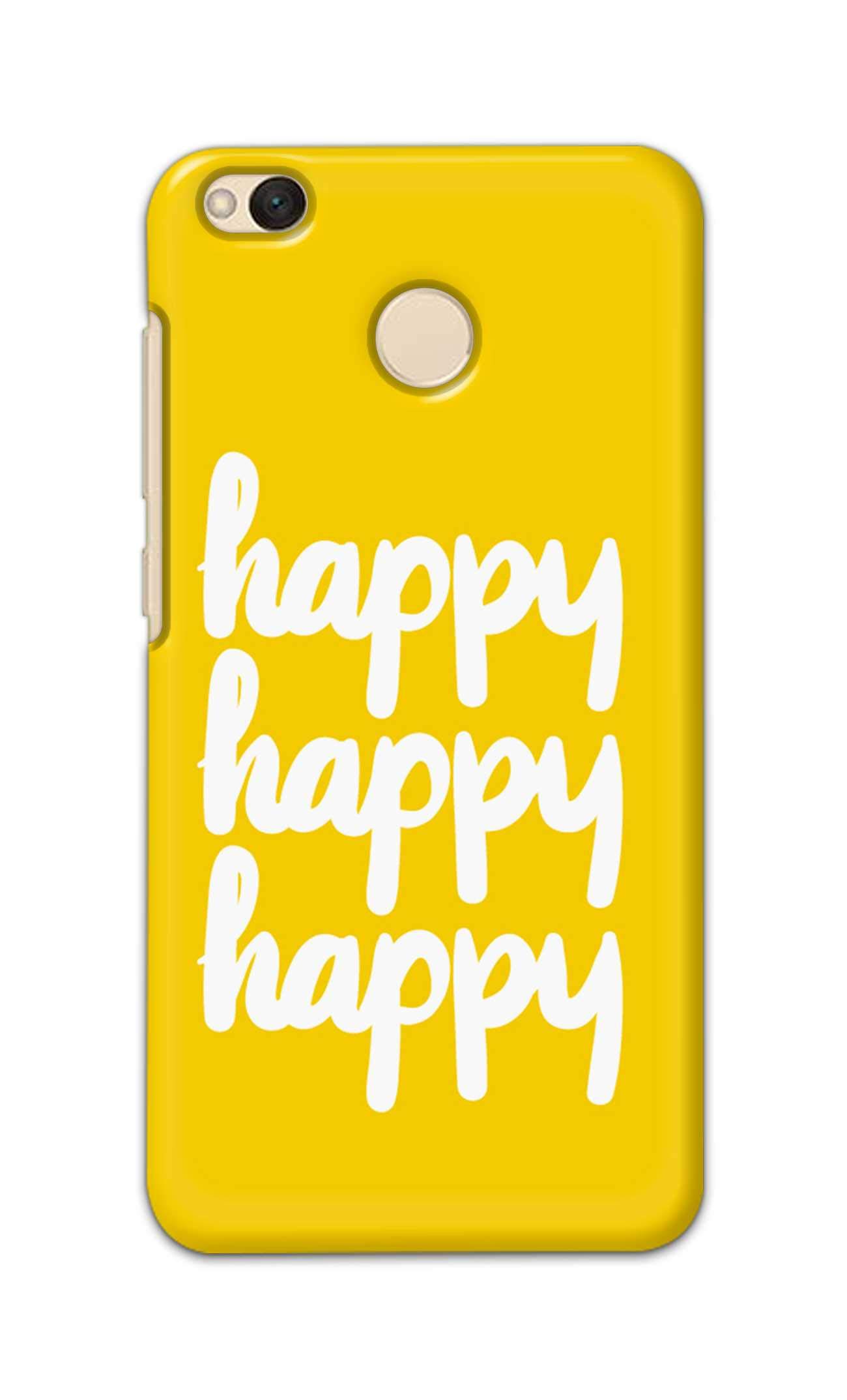 PRINTFIDAA Always Happy Lemon Yellow Printed Designer Case for Xiaomi Redmi 4 Back Cover