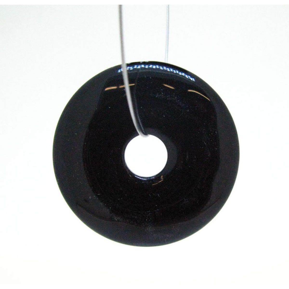 Ojo De Tigre DOJA Barcelona Colgante Donut - Piedra Natural Con Cordón, Para Meditación Y Equilibrio Ojo De Tigre Piedra Natural