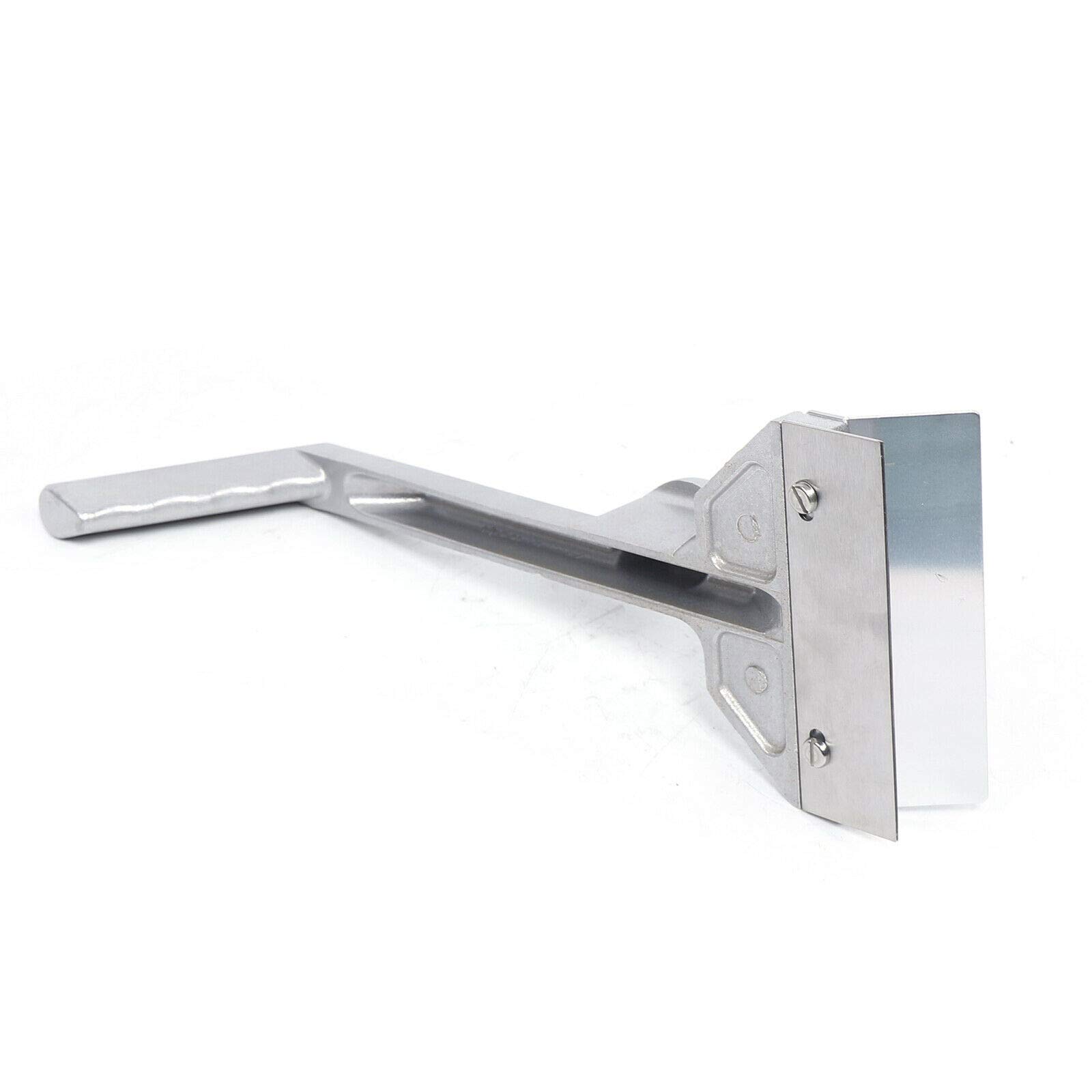 Raschietto per griglia con 4 lame, in acciaio inox, resistente, per campeggio, piastra e pulizia barbecue, accessorio da cucina durevole con manico facile da usare