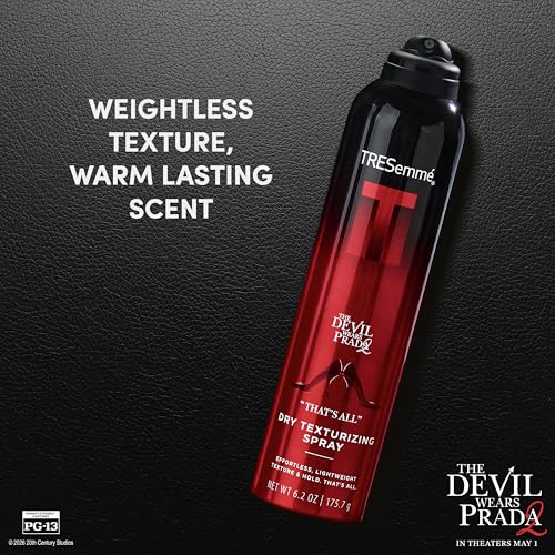 Image of TRESemme That's All Dry Texturizing Spray, A-List Collection The Devil Wears Pr A-LIST Collection for Workable Holding + Finishing Styles, Developed Safe for All Hair Types, 6.2 Oz
