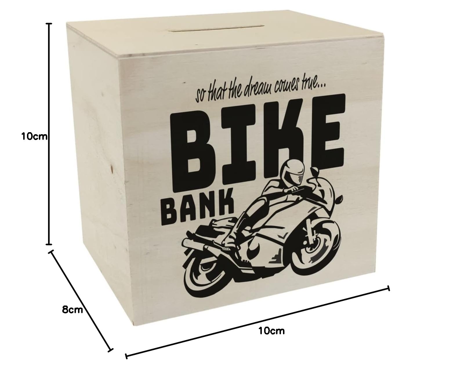 Motocross-Motorrad Spardose „Bike Bank“ Aus Holz – Coole Deko & Sparhelfer In Orange-Schwarz