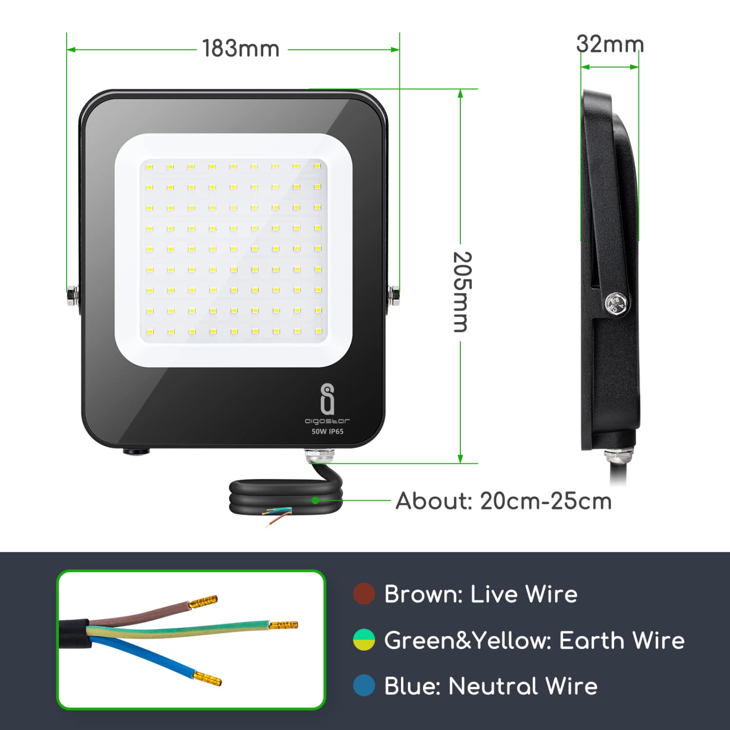 Naświetlacz LED halogen 4700lm 50 W 6500K