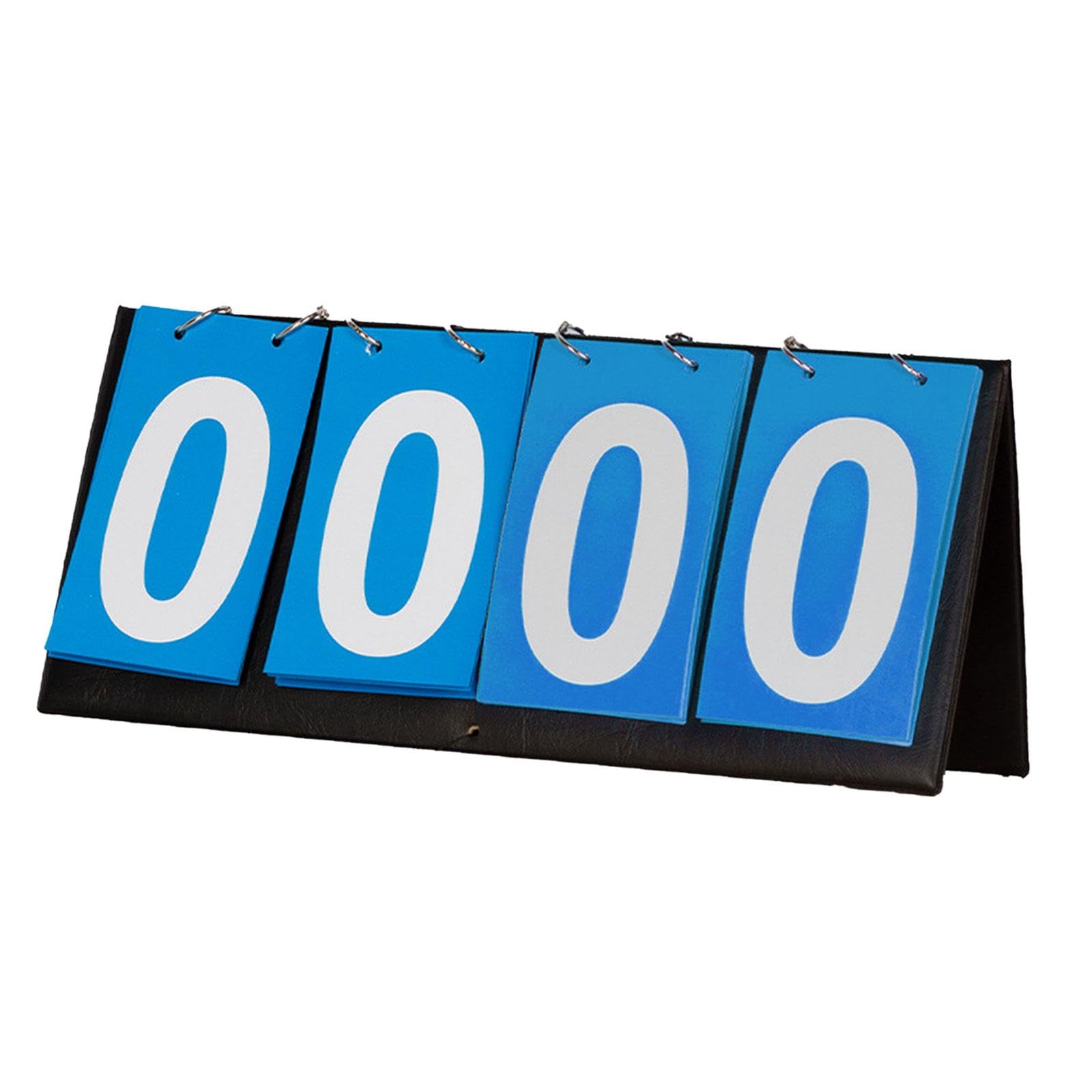 DYNWAVE Tabletop Scoreboard Score Flipper 4 Digits Competition Portable Score Keeper for Basketball Multi Sports Indoor & Outdoor, Blue
