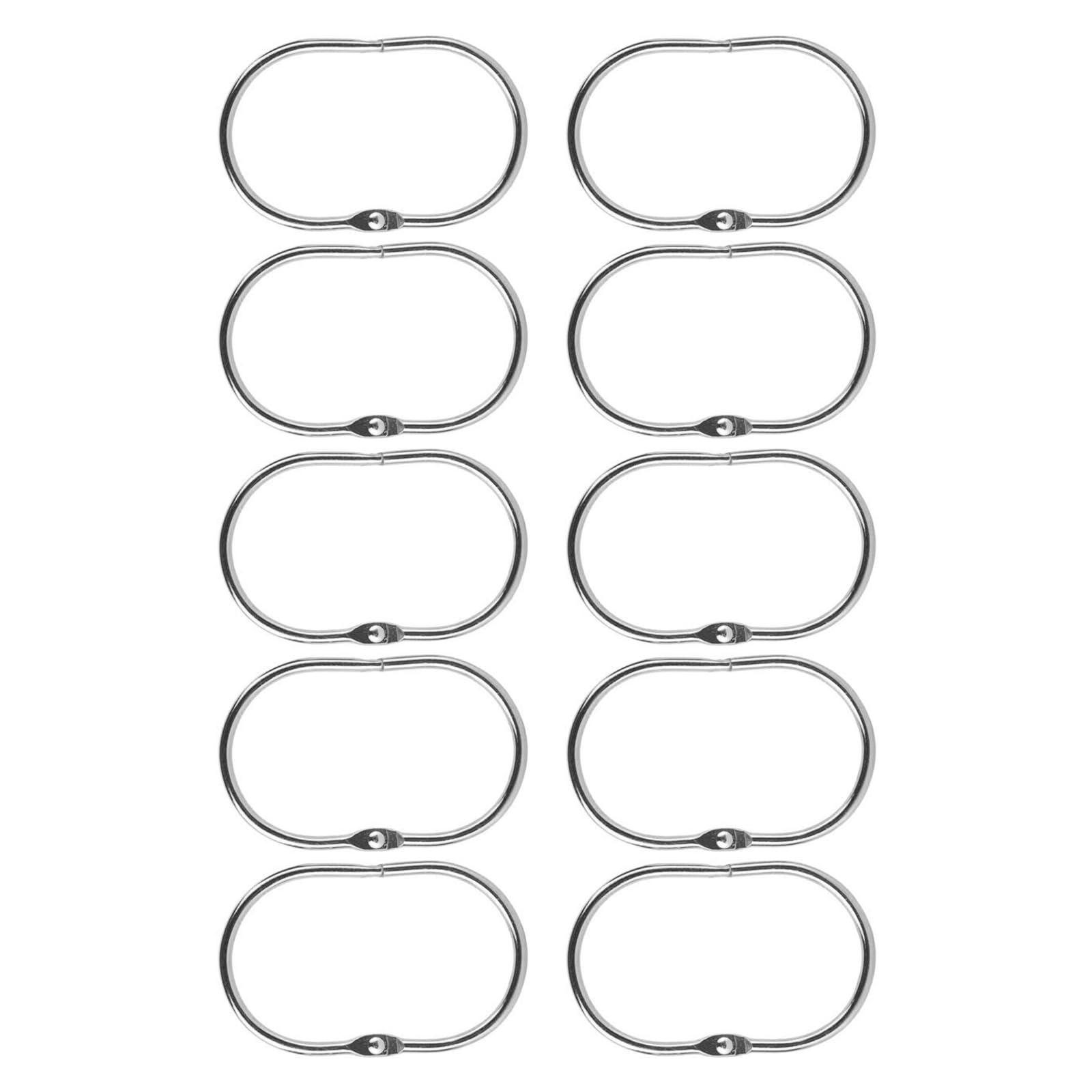 Jazuaiao Of 20 Strong Metal Shower Curtain Hook Sturdy Hanger Rings Multipurpose Bathroom Hangings Rings for Bathroom Shower Attachments