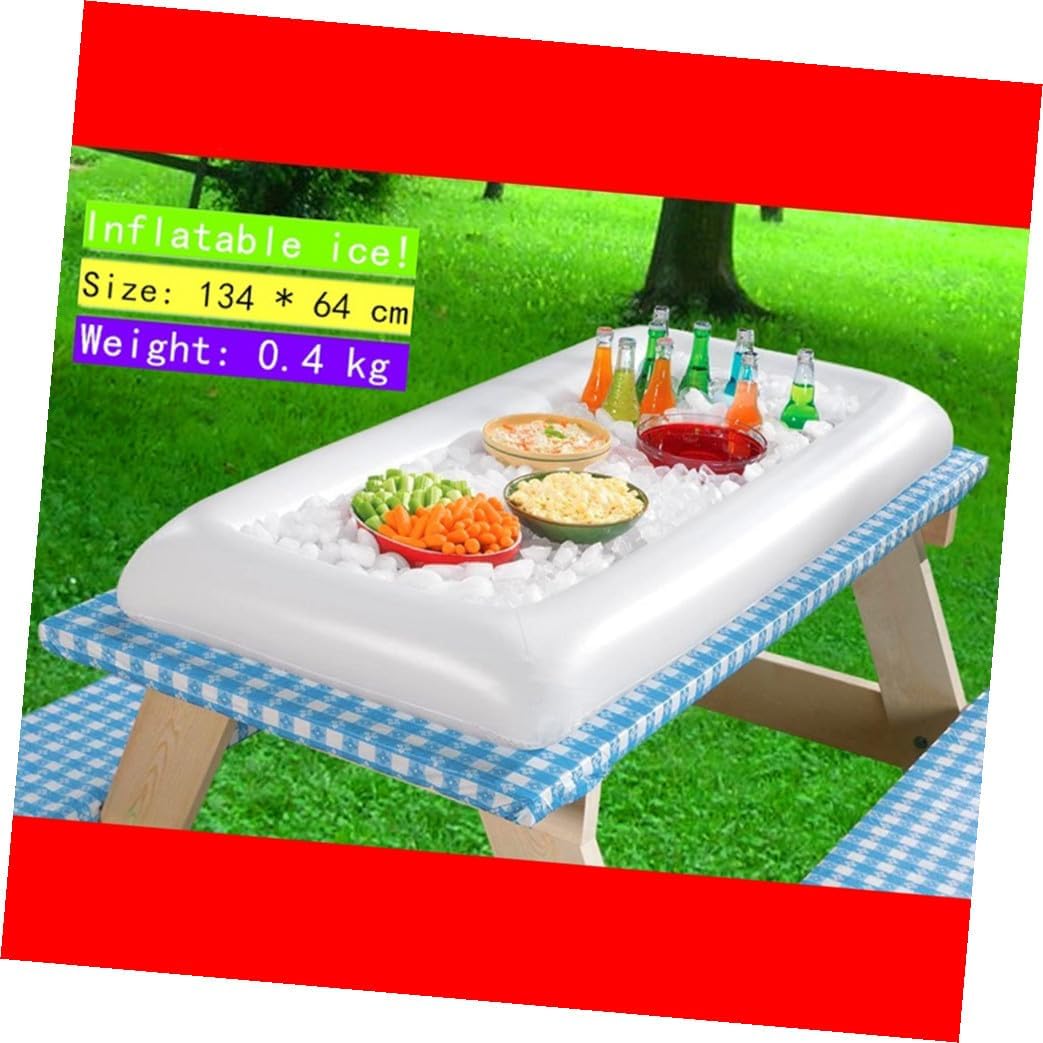 Inflatable Ice Bar 3 Salad Plates Portable Pvc Buffet Cooler for Outdoor Events