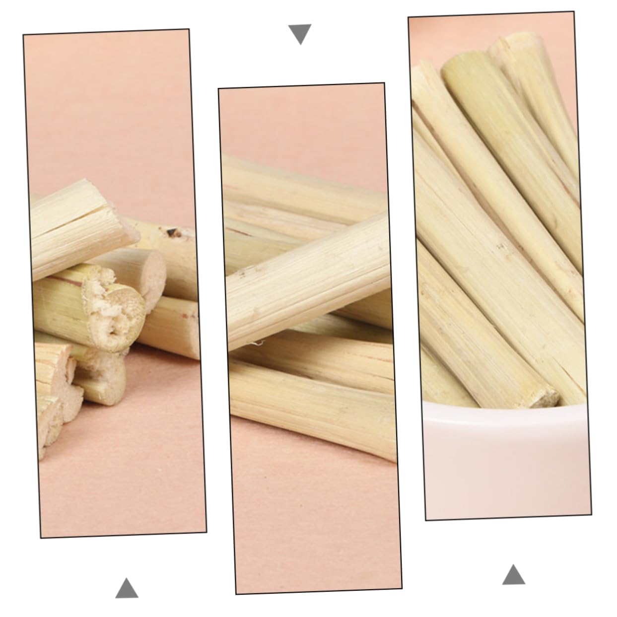 UPKOCH Bambus Kauspielzeug für Kleintiere Wie Hamster und Meerschweinchen Beißfestes Mahlstab zur Zahnpflege und Gesunden Zahnentwicklung Beige