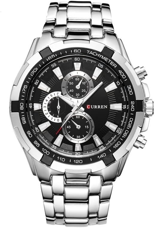 Relógio Masculino Curren 8023 SB Pulseira em Aço Inoxidável – Pra...