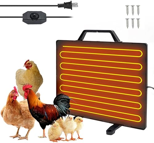 Thermostatic Chicken Coop Heater 160W Poultry Heating Panel 0-99℃ Adjustable Tem