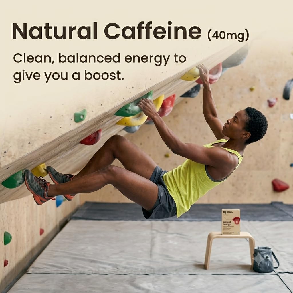 Instant Energy | Natural Caffeine 40mg & L-Theanine 10mg | Energy for hours, Pre Workout Energy Boost | Vegan, Sugar-Free, Gluten-Free | Natural - 15 Strips — Amazon image 3