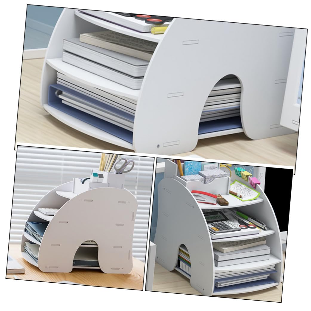 Organizer da Scrivania Multistrato per Documenti e Riviste Portadocumenti Stabile per Ufficio e Casa capacità Elevata per Cancelleria e Materiale Scolastico