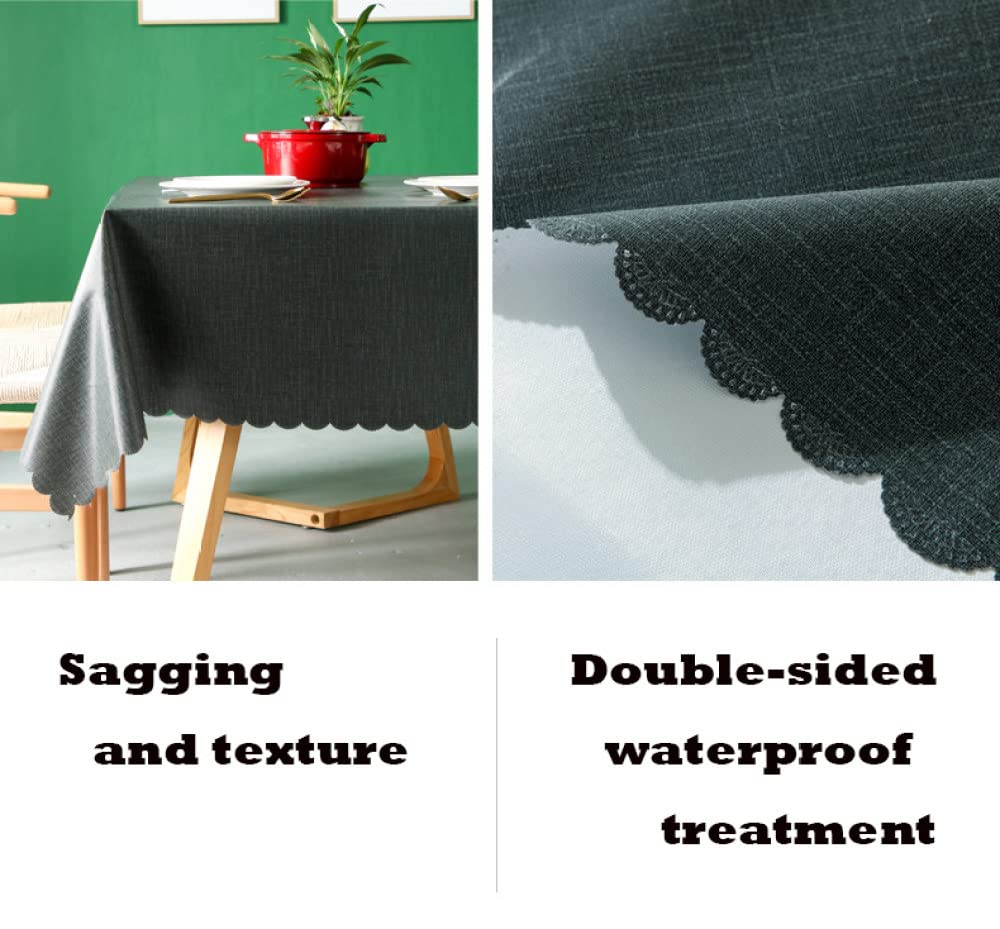1pc Mantel PVC Nappes rectangulaires pour Couverture de Table à Manger Toile cirée sur Nappe pour Table de Cuisine Imperméable de Cuisine Eco,Blue,140X240