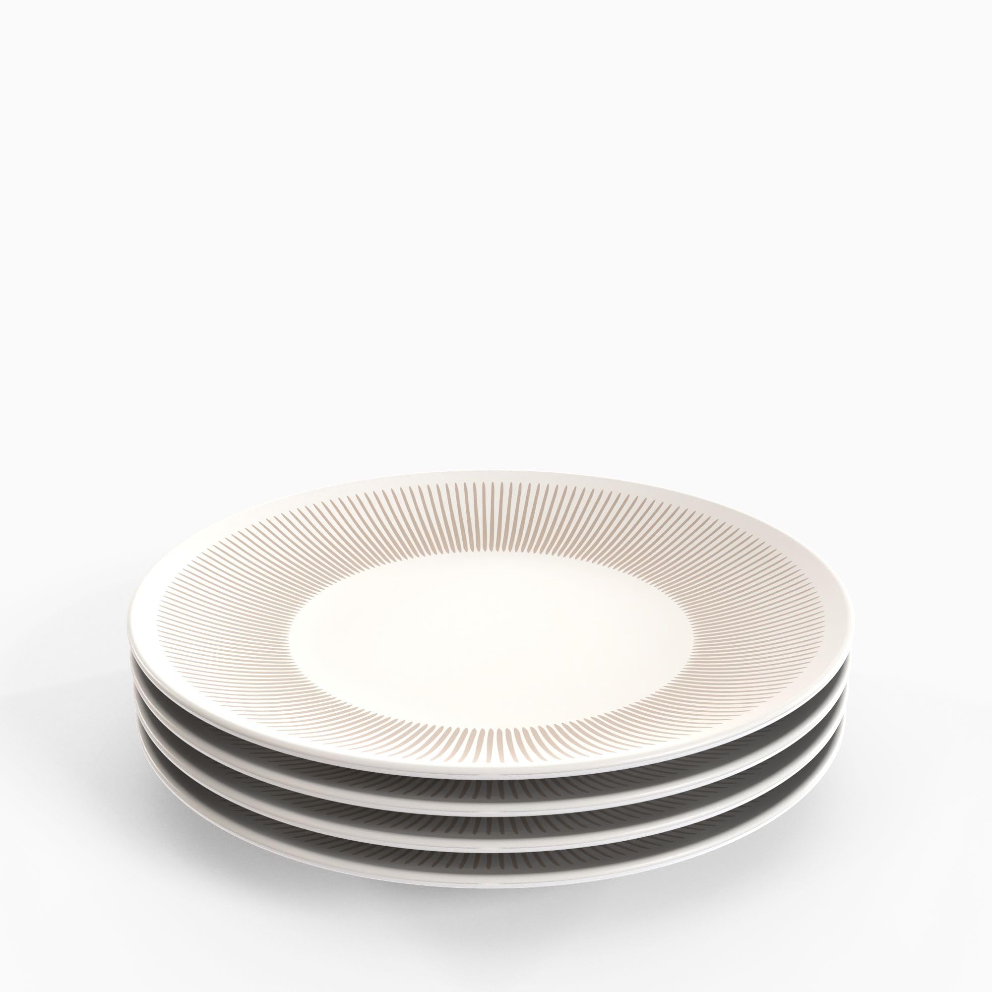 TERVIS TervisHome Melamine Salad Plates Set Of 4 Sandstone Collection Durable Stonewarelike Quality Dishwasher Safe Perfect For Indoor And Outdoor Use - View #5