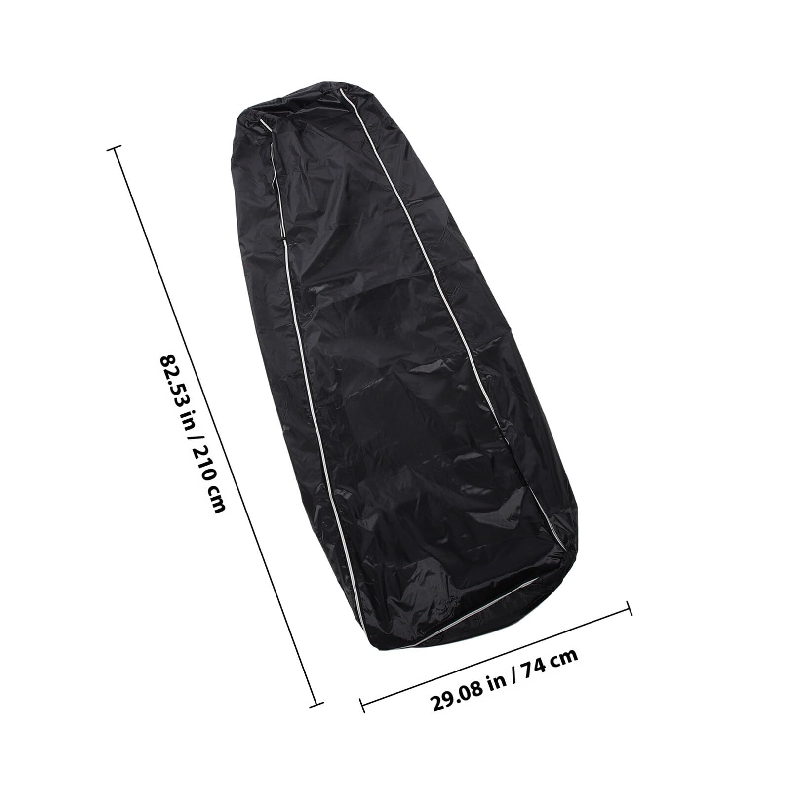 Sacco per Trasporto di Cadaveri Nero in Pvc e Tessuto Alta Barriera e Resistenza All'usura, Borsa Portatile per Movimentazione Salme in Ambito Funerario