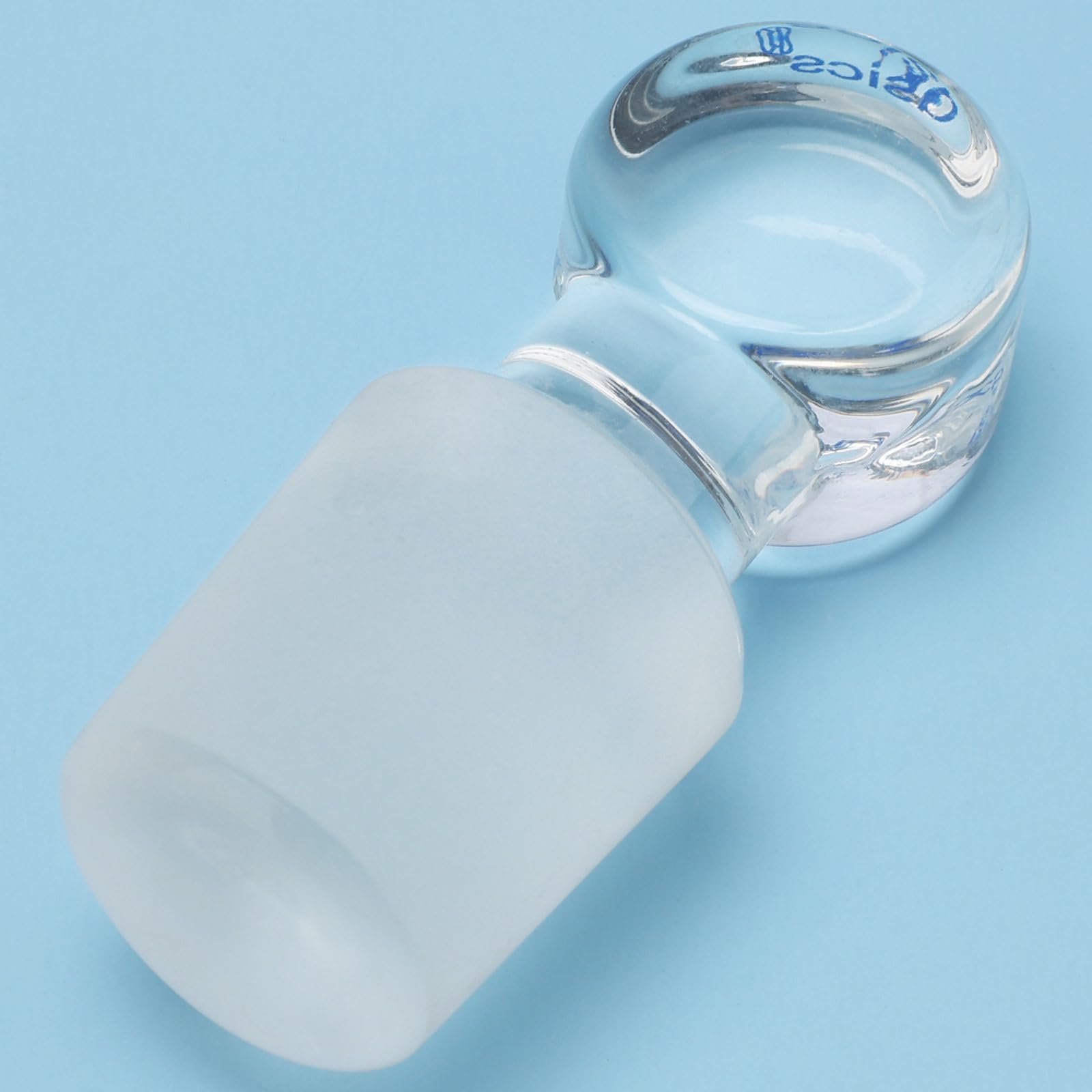 Labasics Bouchons Pleins en Verre, Bouchons en Verre Borosilicate, Fermeture Hermétique pour Fiole, Entonnoirs de Séparation et Verrerie de Laboratoire, Lot de 5, Rodage Extérieur 19/22