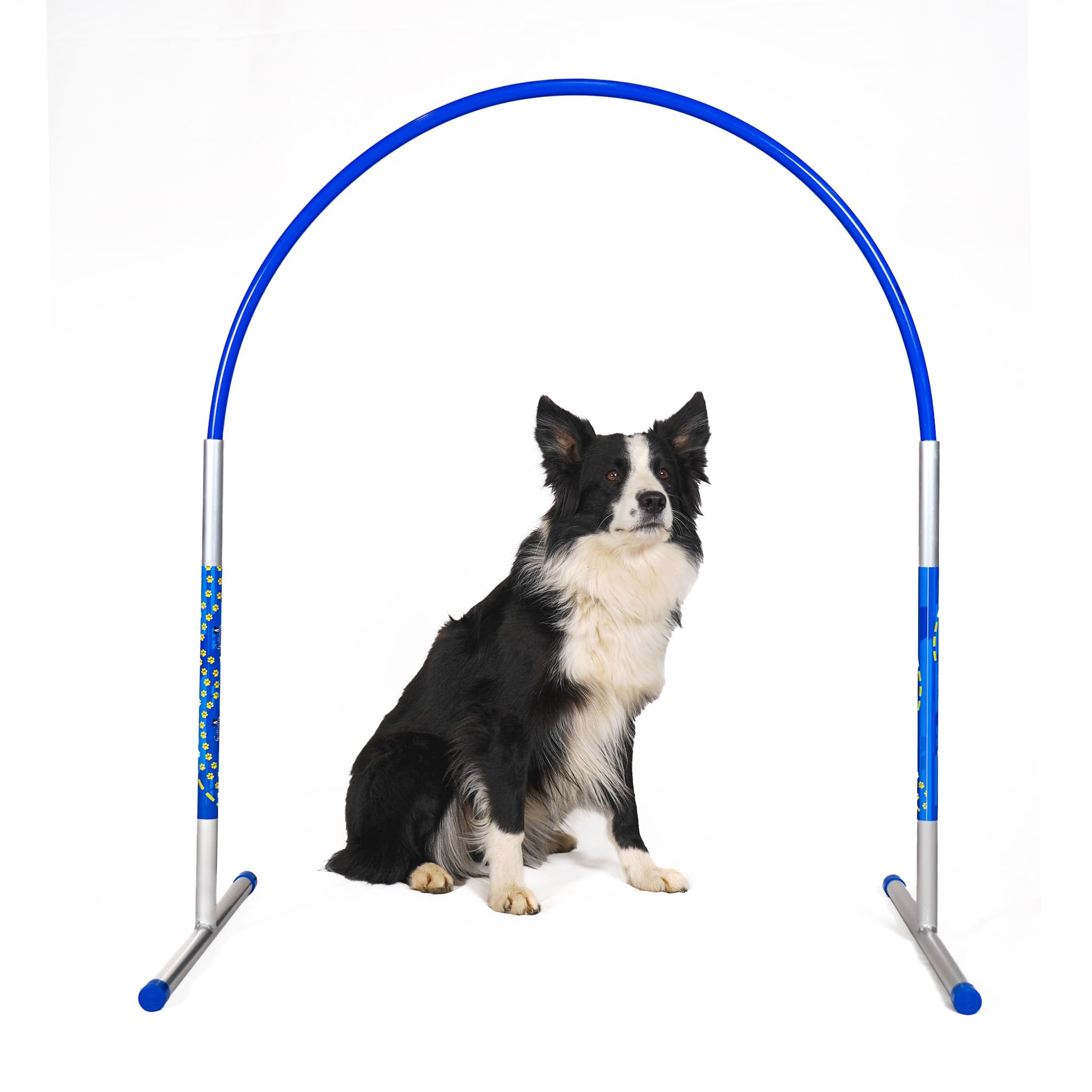 Callieway Hoopers Agility Hoops Lot de 6 cerceaux en aluminium Bleu (sans barre centrale)