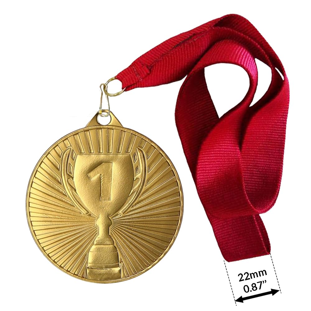 Larius Medaglie vincenti Set di 3 - Medaglie in metallo per sport e competizioni, medaglie numeriche 1 2 3 posti