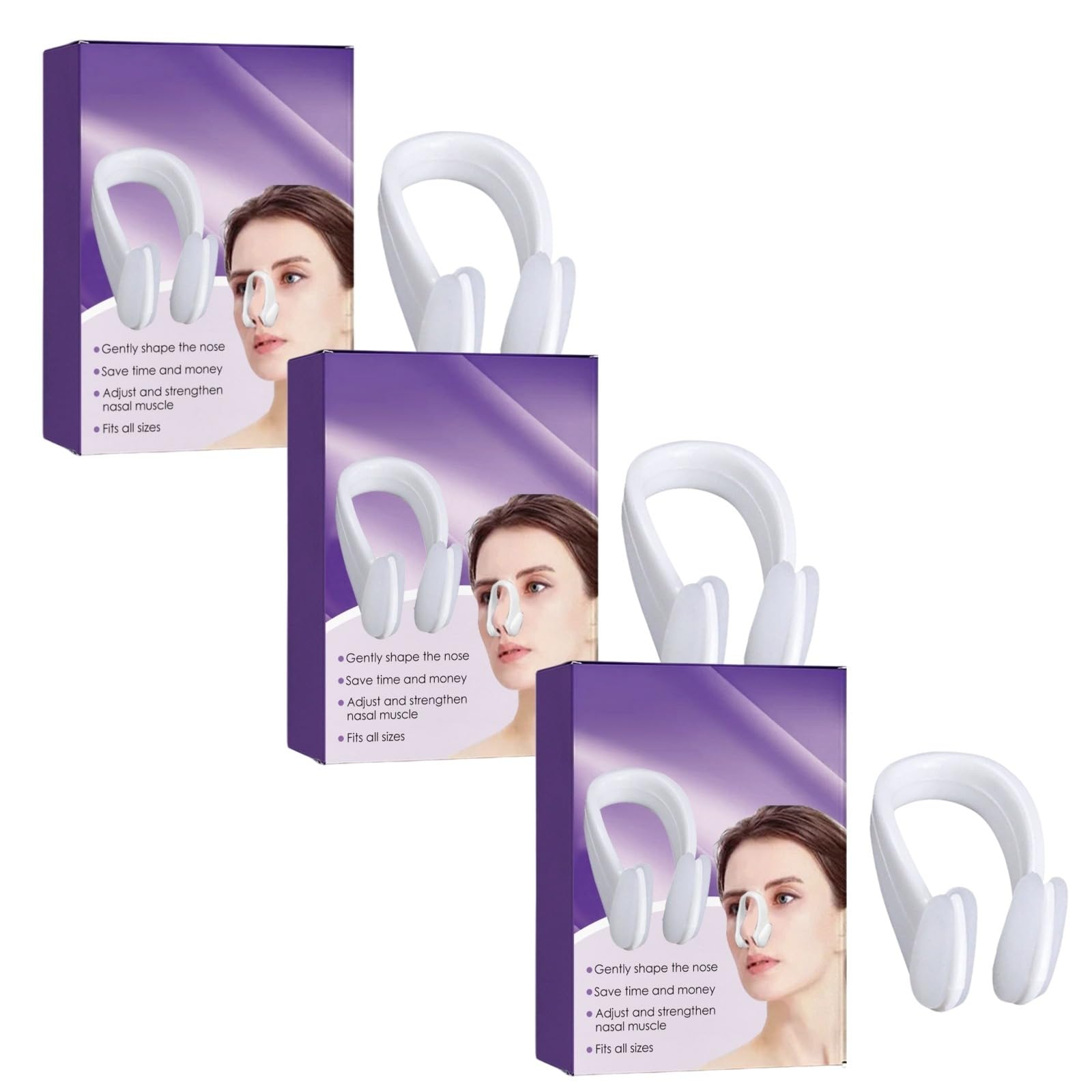 Dispositif de Sculpture Nasale Pince Forme Nez en Silicone Doux Taille