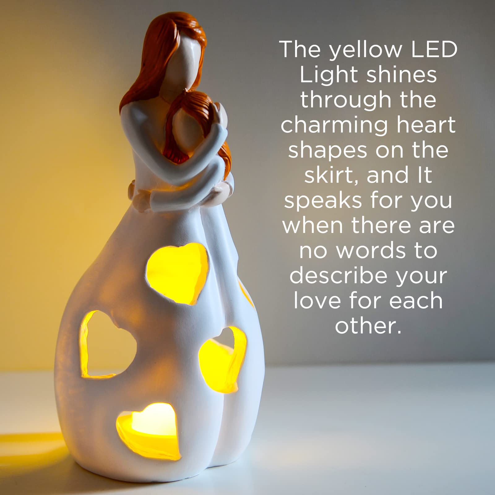 Regalos para mamá de hija, regalos de Navidad para mamá, estatua con vela LED, regalos para el día de la madre para mamá, regalos para madres para mujeres, regalos para mamá, regalos para mamá