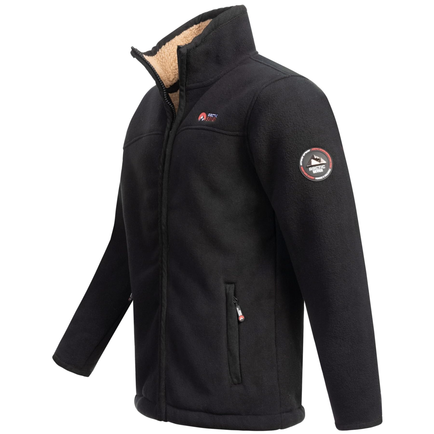 Herren Fleece Jacke mit Teddyfell Futter Fleecejacke Wanderjacke AS325