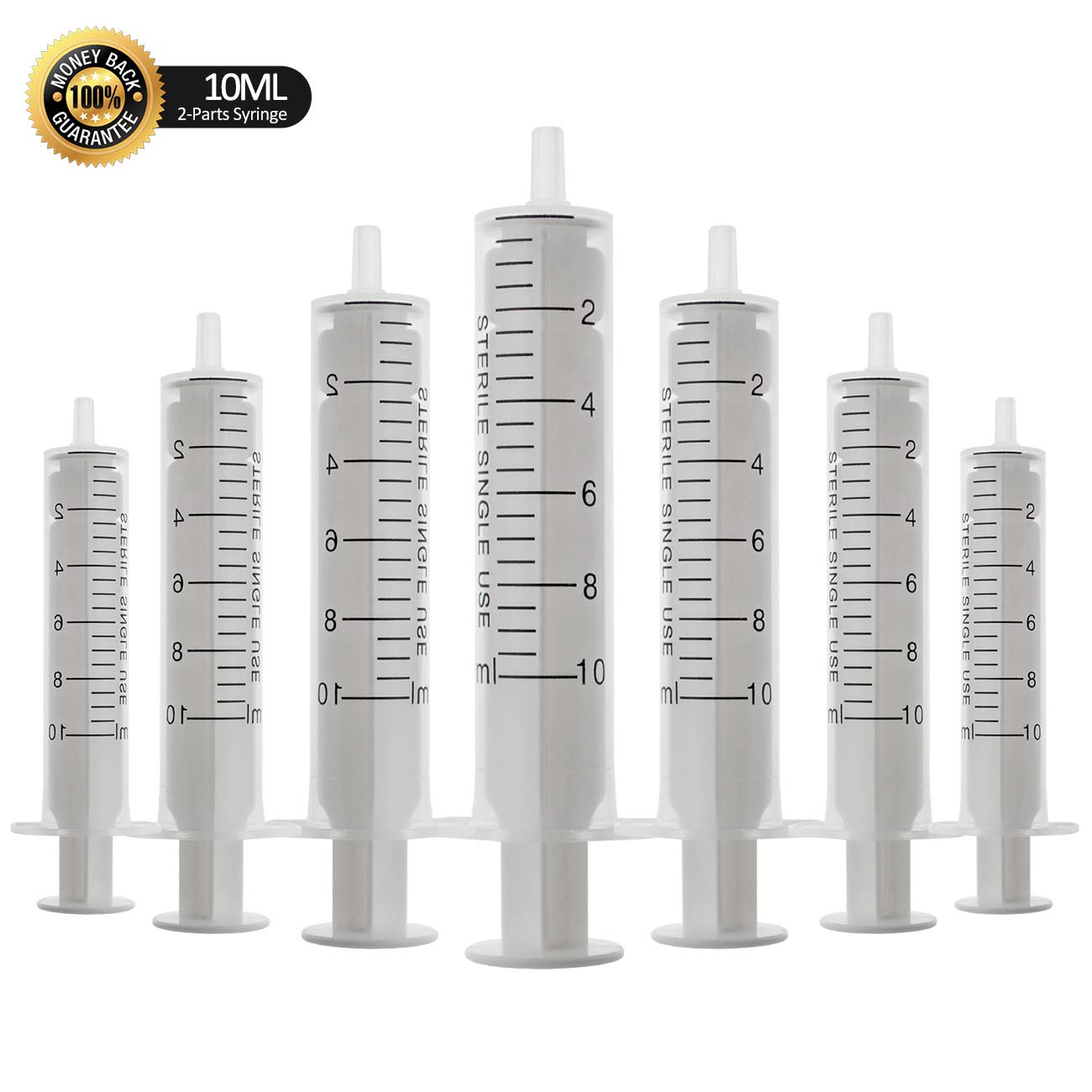 Buy 100Pcs 10ml Syringes Sterile Without Needle No Rubber Ring HPLC