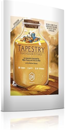 Miniatura 1 de Stonemaier Games: Tapestry: Fantasies & Futures Expansion | Añadir al Tapiz (Juego Base) | Nuevos Civs, Tarjetas y Ciudades Inspiradas en Fantasía y