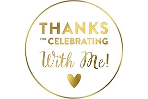 120-Pack Gold Thank You Stickers