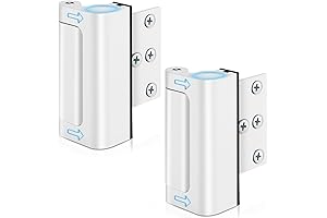 Home Security Door Lock, White (2 Pack) - Childproof and Reinforcement Lock...