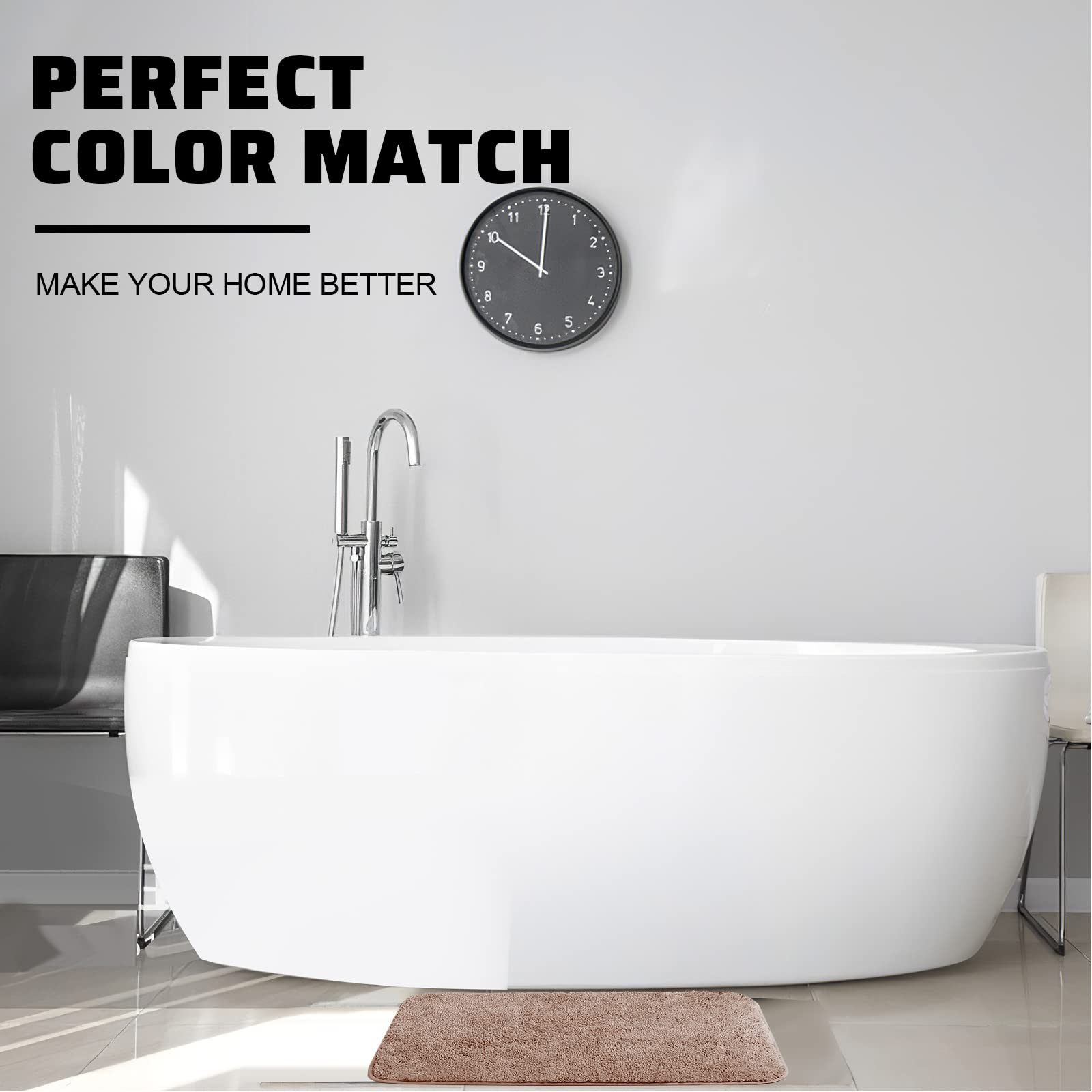 Tappeto Da Bagno Antiscivolo 50x80 Cm - Microfibra Morbida, Assorbente, Lavabile, Marrone Chiaro - Foto 13