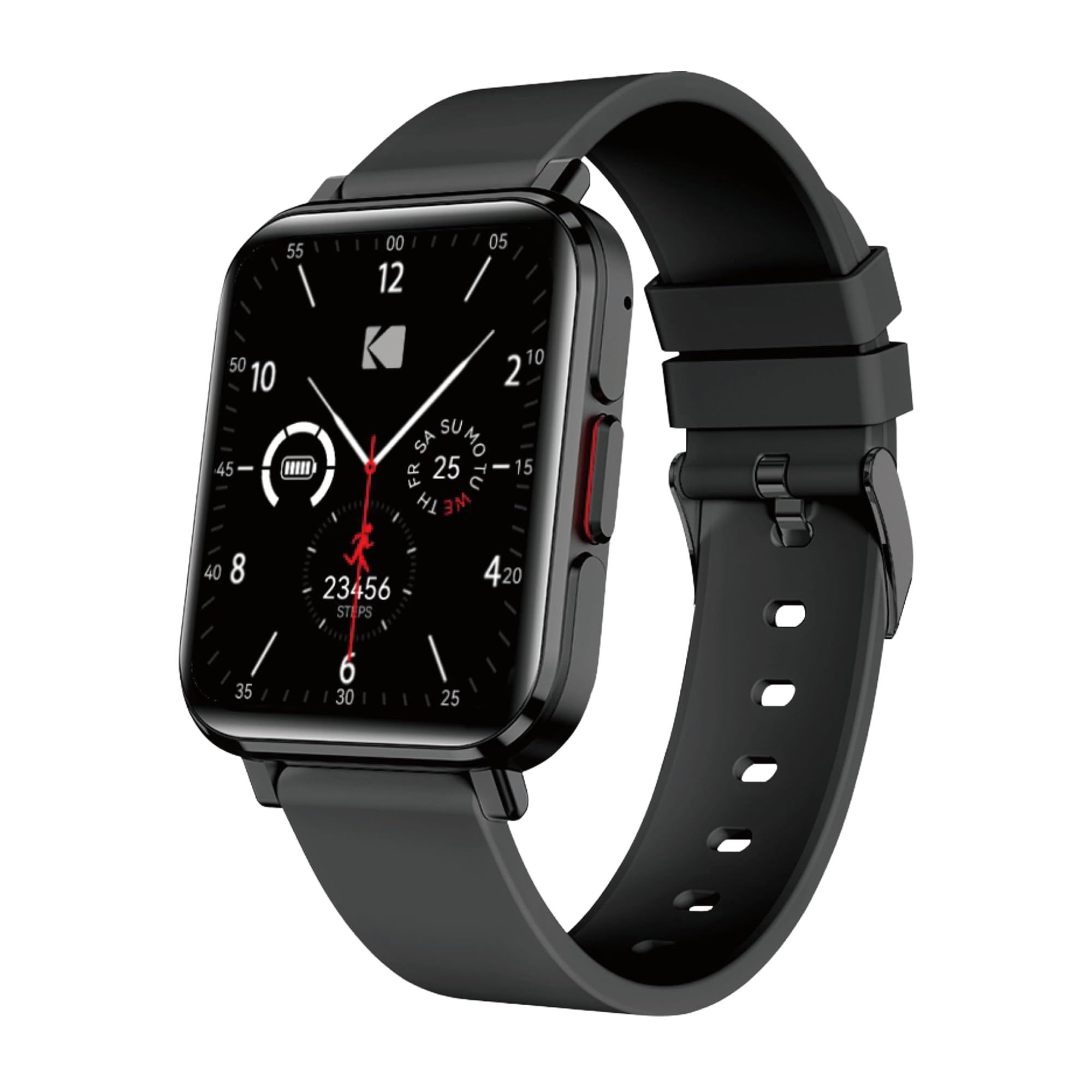 Kodak SW-7204 – Montre Connectée - Écran 33 mm HD - Appels Bluetooth & Assistant Vocal - Fréquence Cardiaque, SpO2, Stress - 32 Modes Sport - GPS - Autonomie 5 Jours - Charge sans Fil - Android & iOS
