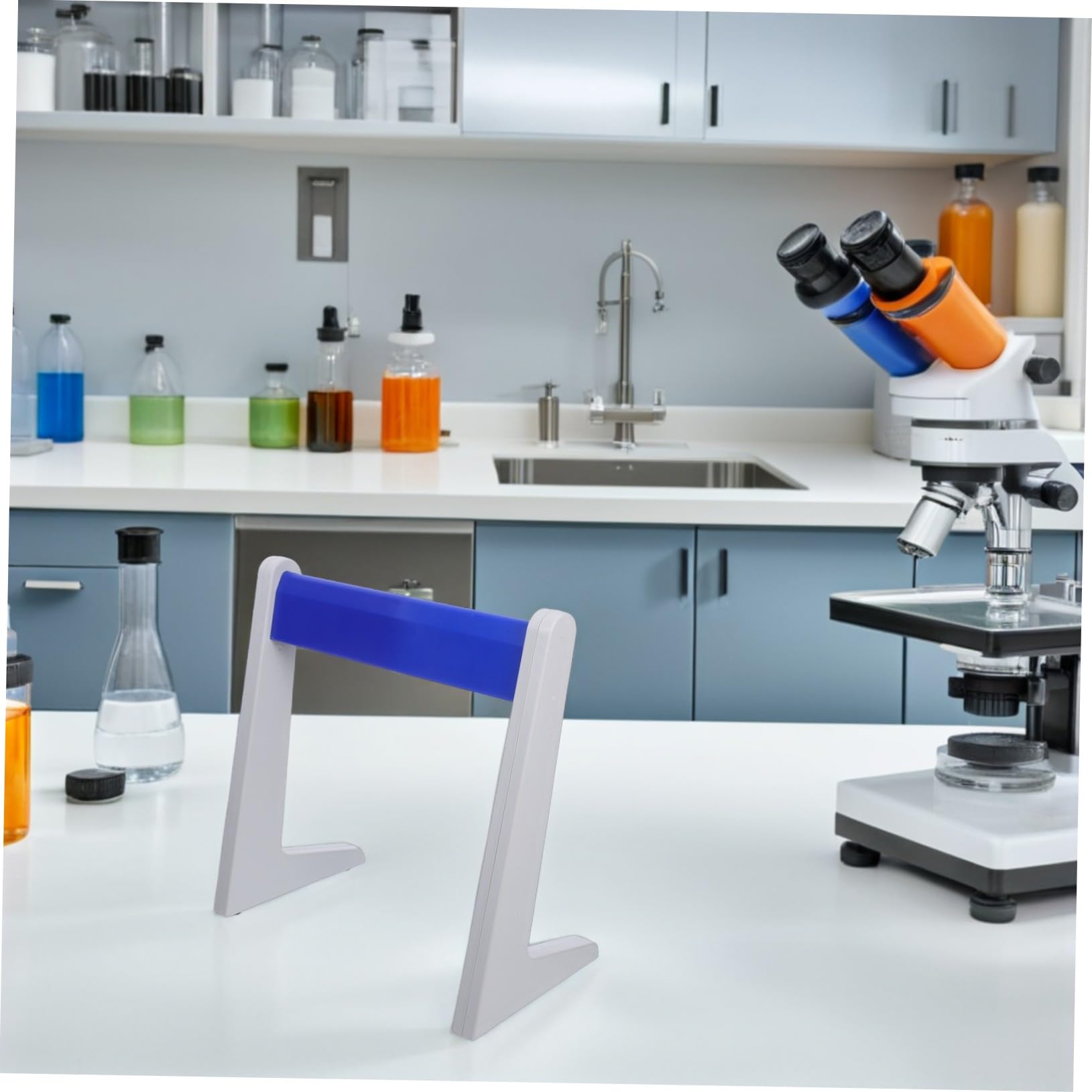 ERINGOGO Soporte para Pipetas de Plástico Compacto para Laboratorio Soporte para Múltiples Optimiza Espacio y Facilita Limpieza Laboratorio