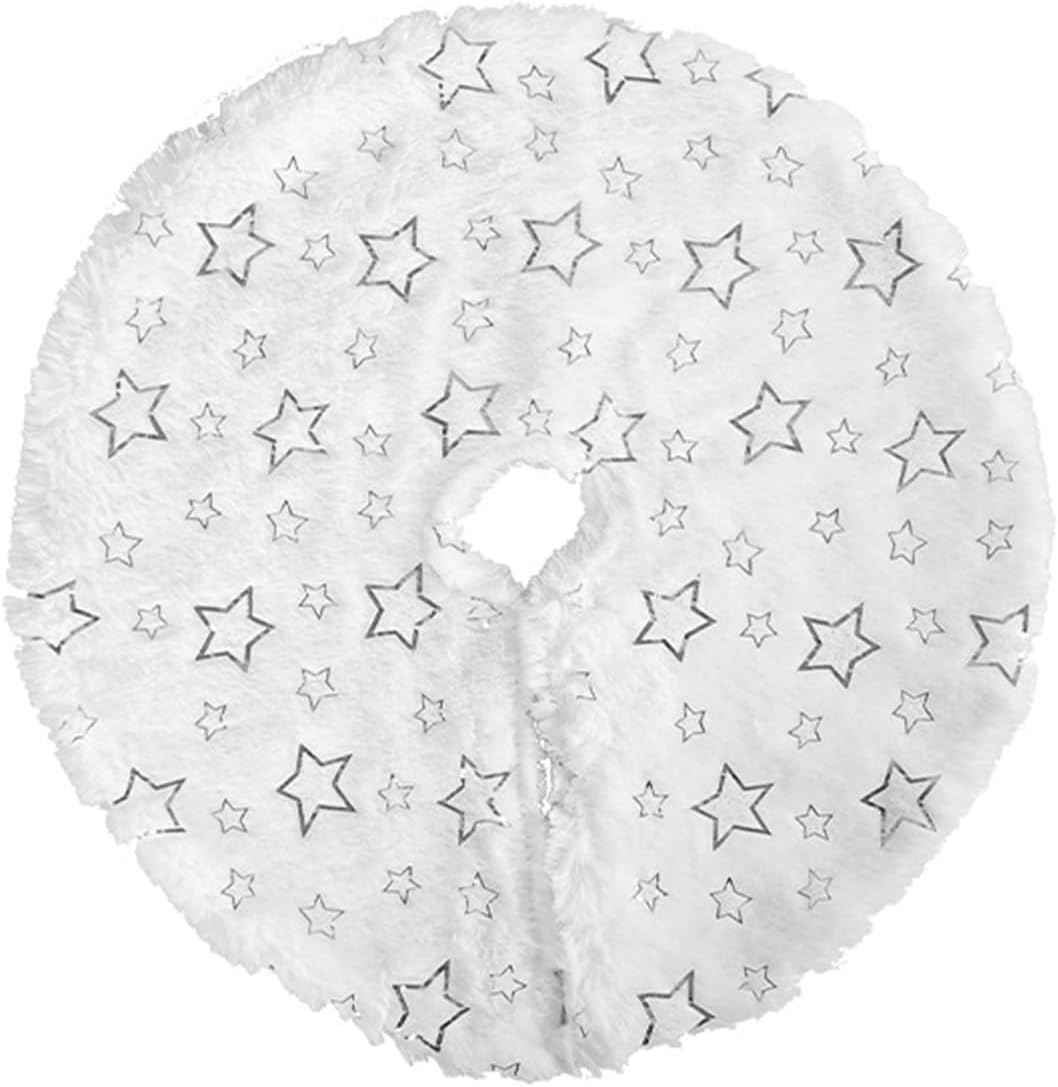Luojuny Mini Christmas Tree Skirt, 15inch/40CM White Christmas Tree
