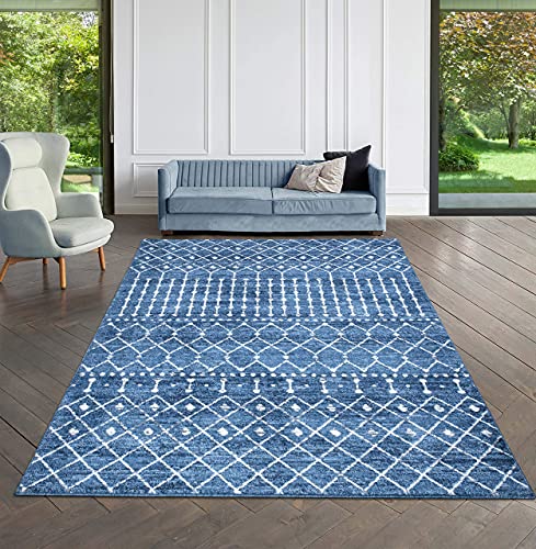 Adiva Rugs Area Rug for Living Room, Bedroom, Bathroom, Kitchen, Persian Vintage Home Decor, Floor Decoration Carpet Mat, Medium Pile for Entryway, Underneath Furniture (Blue, 5'-3 Adiva Rugs Area Rug for Living Room, Bedroom, Bathroom, Kitchen, Persian Vintage Home Decor, Floor Decoration Carpet Mat, Medium Pile for Entryway, Underneath Furniture (Blue, 5'-3
