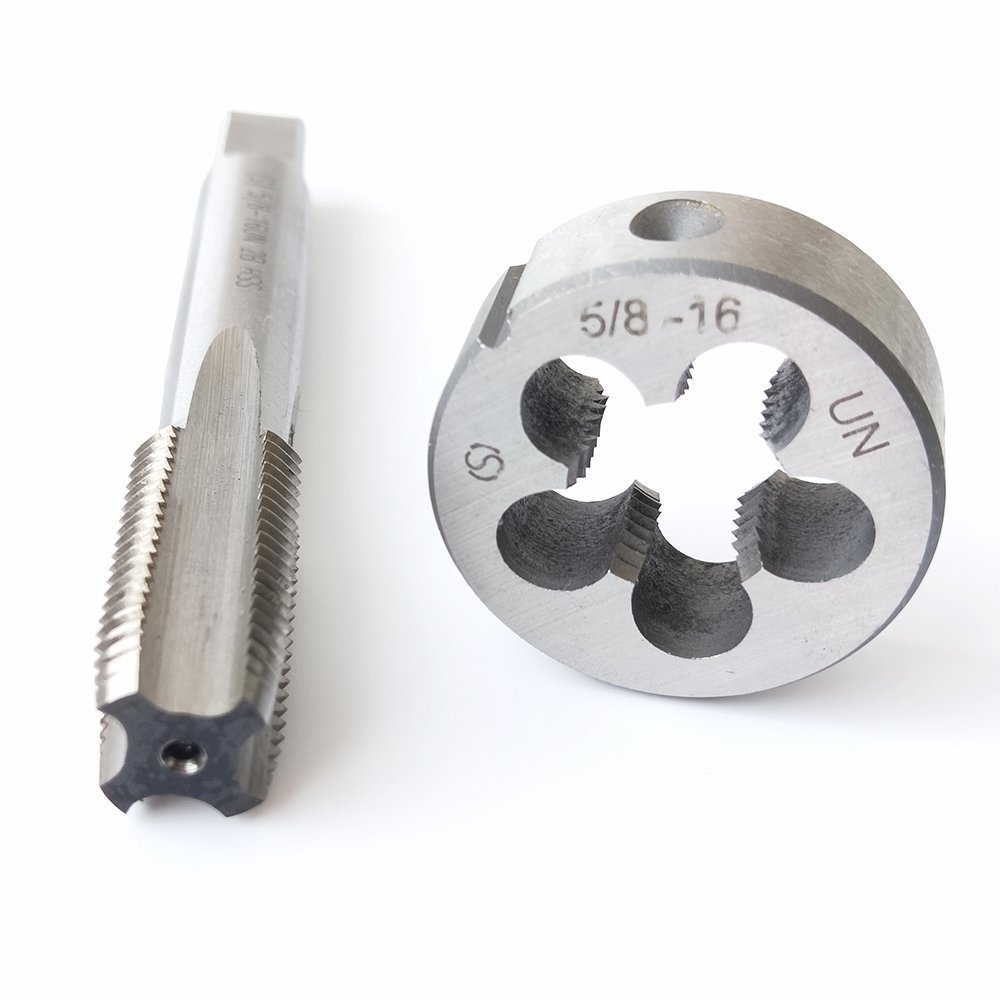 5/8-16 HSS Tap And Die Set, UN Machine Thread Tap And UN Round Thread The Right Hand