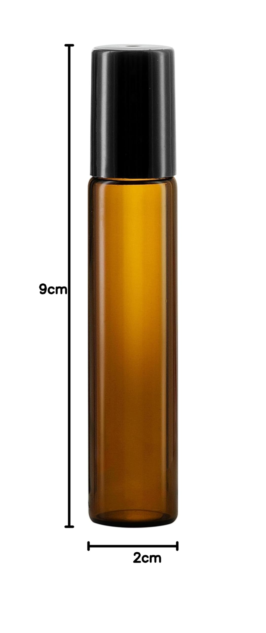 Bouteilles roll on huiles essentielles 10 ml - 5 récipients en verre ambré rechargeable pour aromathérapie, parfums ou massages