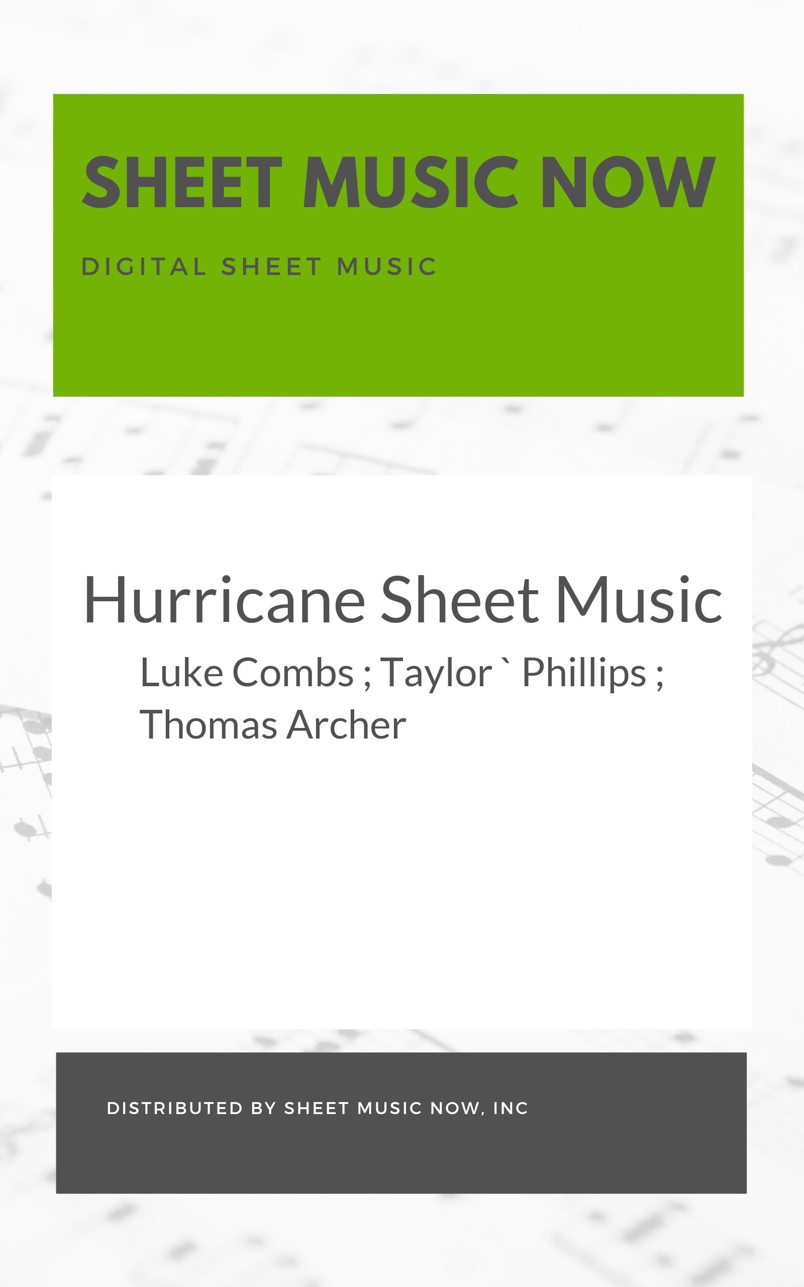 Hurricane Sheet Music