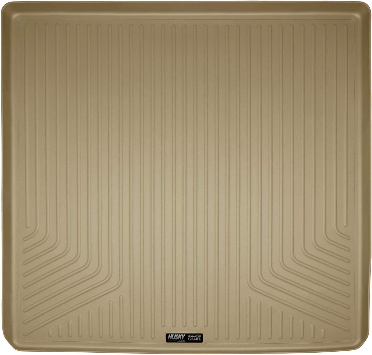Husky Liners Weatherbeater Cargo Liner | Fits 2015 - 2020 Cadillac Escalade/Chevrolet Tahoe/GMC Yukon Behind 2nd Seat | Cargo, 1-pc Tan - 28213