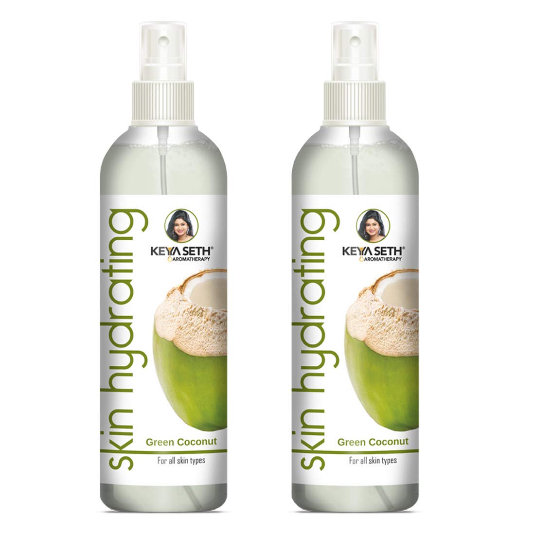 KEYA SETH AROMATHERAPY, DEVICE OF DROP Skin Hydrating Coconut Toner-Anti Aging Skin Brightening & protecting Against Sun Damage, Enriched with Pure Extract of Coconut for Sensitive Skin (200MLX2)
