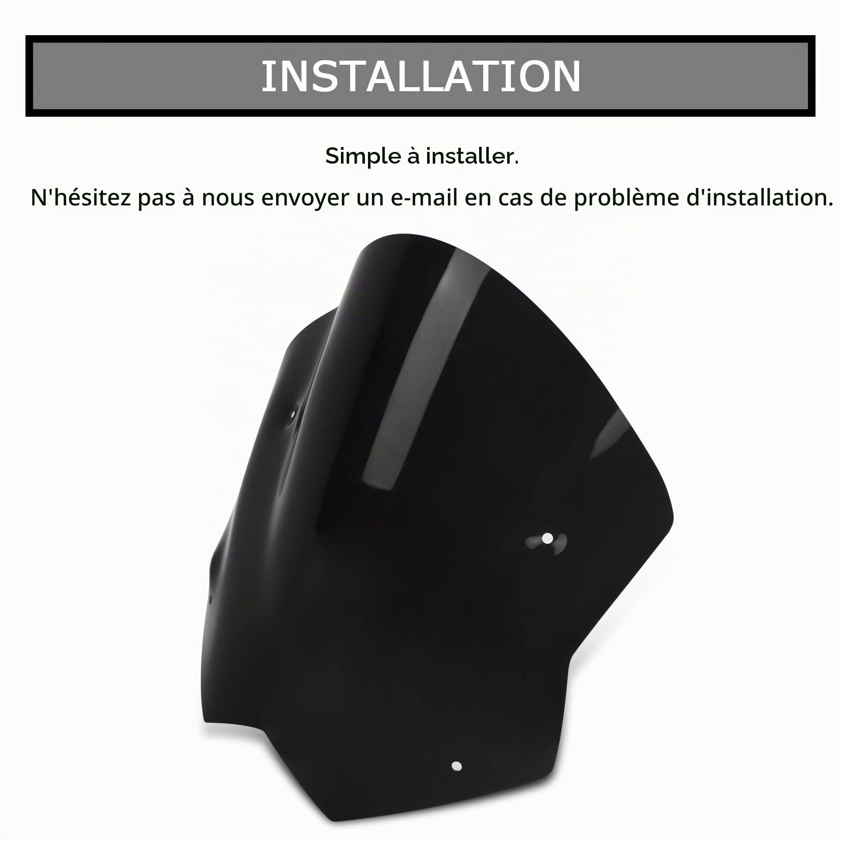 Pare-Brise Shield Déflecteur, PSLER Vent de Moto pour Yamaha T-Max 530 2012-2016(Noir)