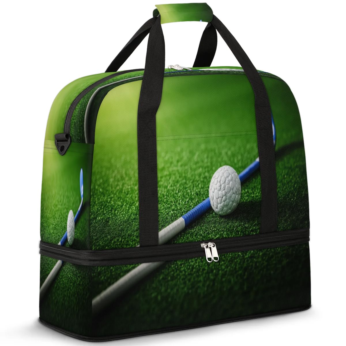 Sac de voyage pour balles de hockey pour homme et femme, sac de week-end, sac fourre-tout pliable et séparé, 47 l pour sport, gym, yoga, couleur, 47 L, Organiseur de sac