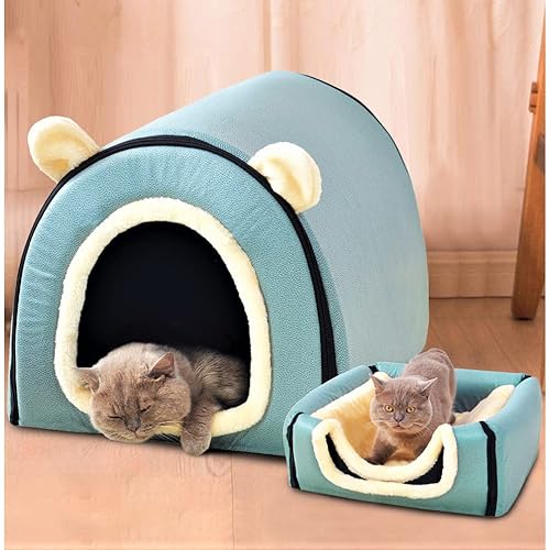 ペットベッド ドーム型 ペットハウス 2way 犬猫用 室内用 オールシーズン ふわふわ クッション付き 犬小屋 屋根付き 猫 テント おしゃれ 洗える 折りたたみ可 寝床 冷暖房 ホットカーペット対応 ペット用品 小型犬 ベッド m