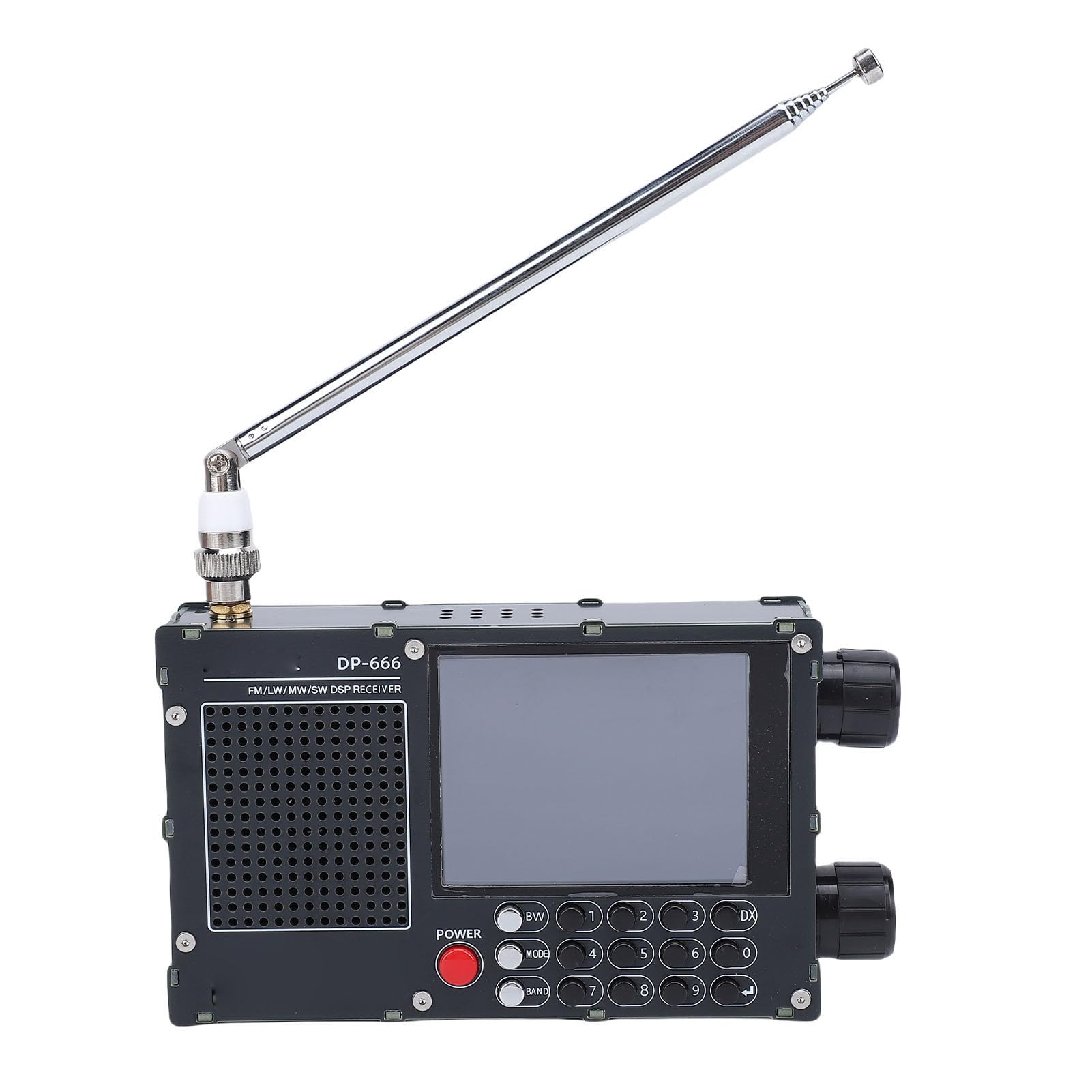 VBESTLIFE Full Band Radio, Portable DSP Radio with 2.8 Inch LCD Touch Screen, 5000mAh Battery, RDS Display, Digital Keyboard for FM LW MW SW Shortwave (Black)