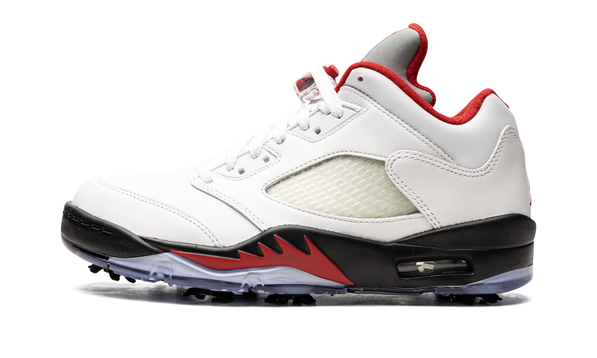 Jordan Mens Air Jordan 5 Low Golf CU4523 100 Fire Red - Silver Tongue - Size 8.5