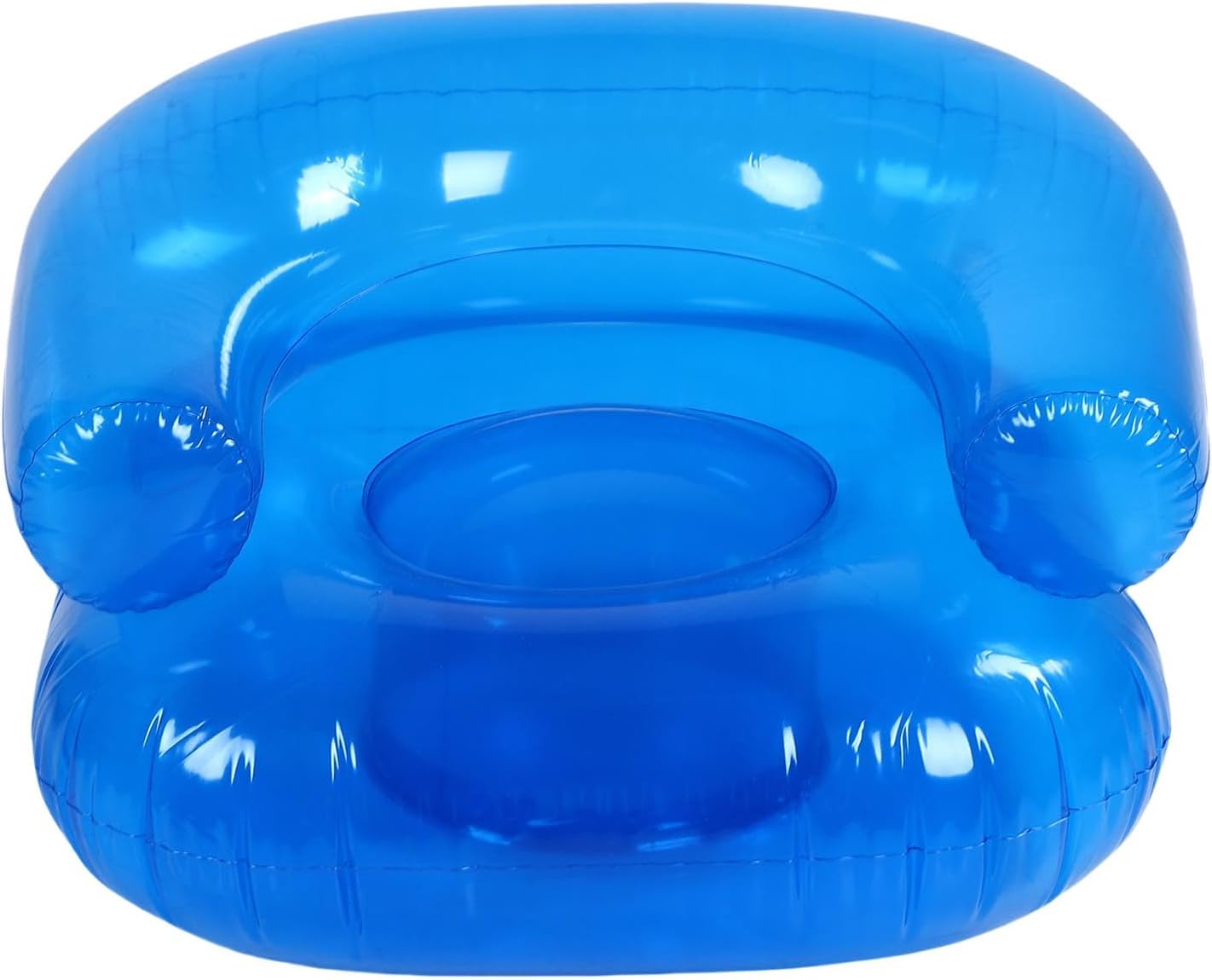 ZJchao Inflatable Lounge Chair – Transparent PVC Blow-Up Couch for Bedroom, Living Room & Balcony, Soft Comfortable Design, Blue (Fit for Indoor/Outdoor Use)