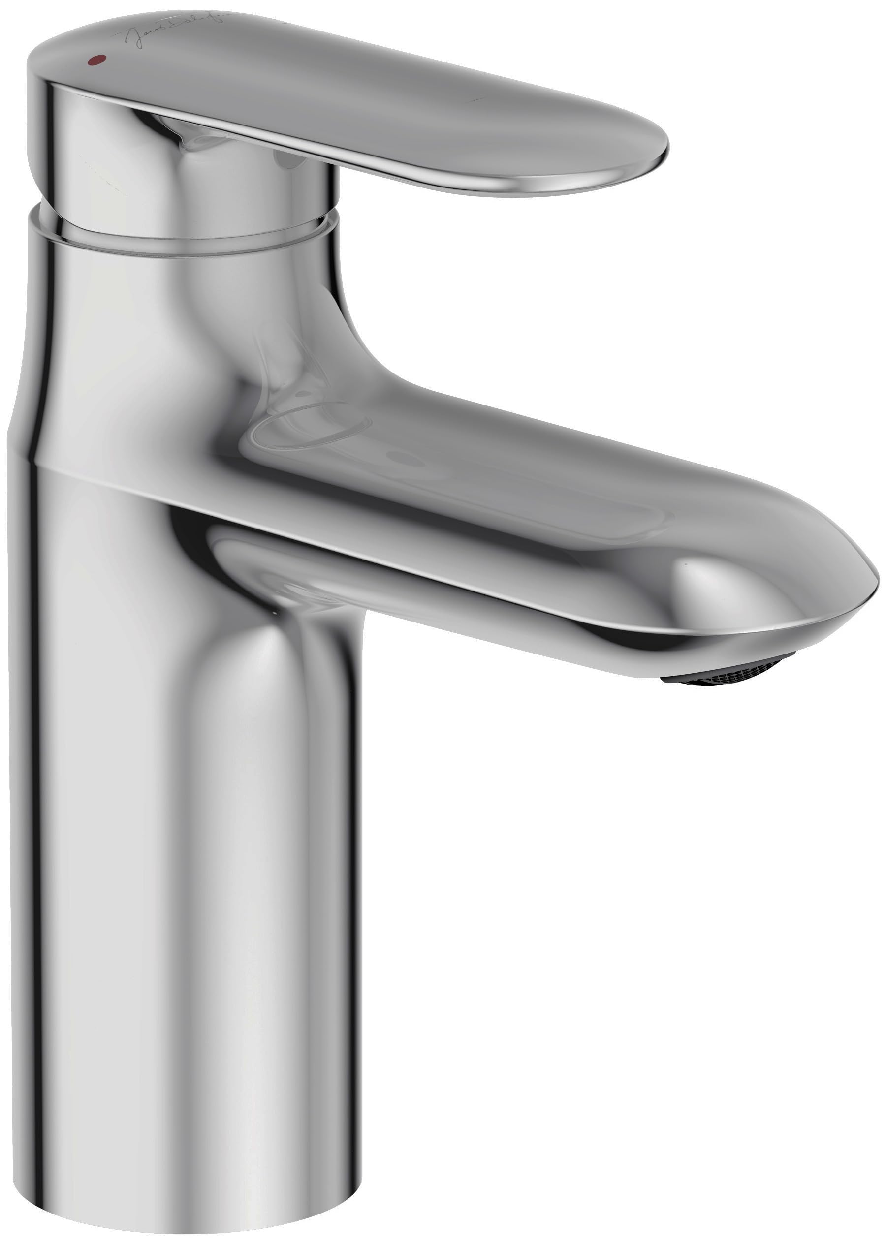 Jacob Delafon Mitigeur Lavabo Kumin, avec Flexibles, Chrome | Cartouche céramique. Certifié NF. Débit 5L/min. Bec 9,3cm