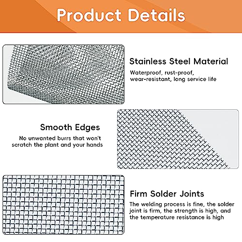 304 Edelstahl Drahtgeflecht, 6 Stück Fliegengitter Nagetier Mesh, Feinmaschig, WüHlmausgitter, Drahtgitter, Hartes und Hitzebeständiges Siebnetz, Metallgitter Für Lüftung, Sicherheit, Fenster, Garten