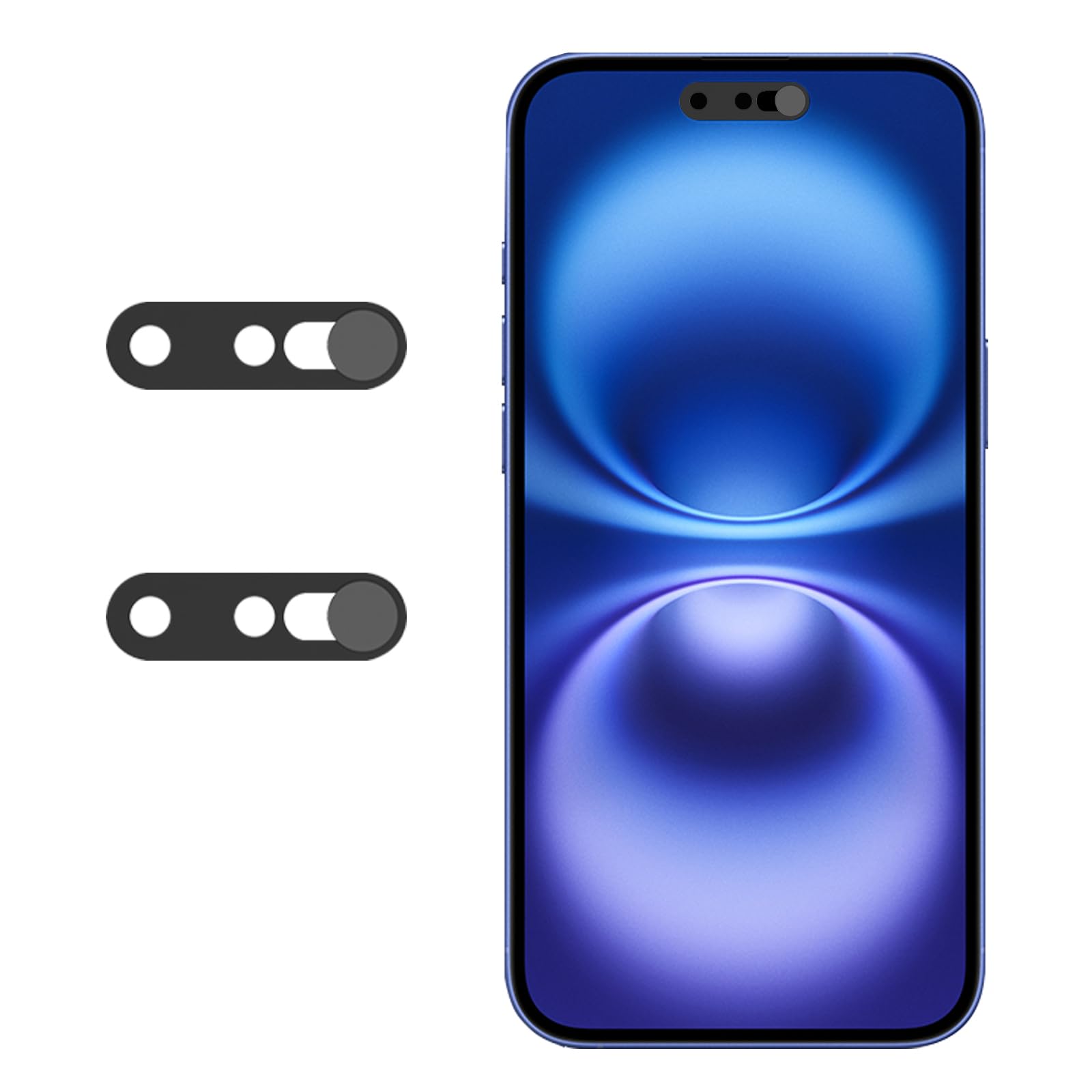 Front Camera Cover, Camera Cover Compatible with iPhone 16Pro/16Pro Max/16Plus/16/15Pro/15Pro Max/15Plus/15/14Pro/14Pro Max,Webcam Cover Protector Protect Privacy and Security(Black)-image-24